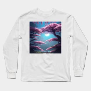 The Enchanted Sakura Forest Long Sleeve T-Shirt